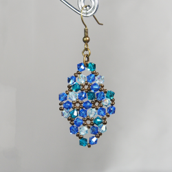 Hook pierces - Bronze brass - Earrings Rhombus Marissa - Hook pierces - Bronze brass - Laiton bronze